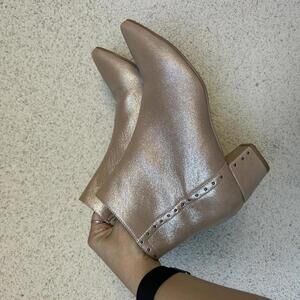 Seychelles Tan Sparkly Studded Booties 10 Leather Western Glam Festival